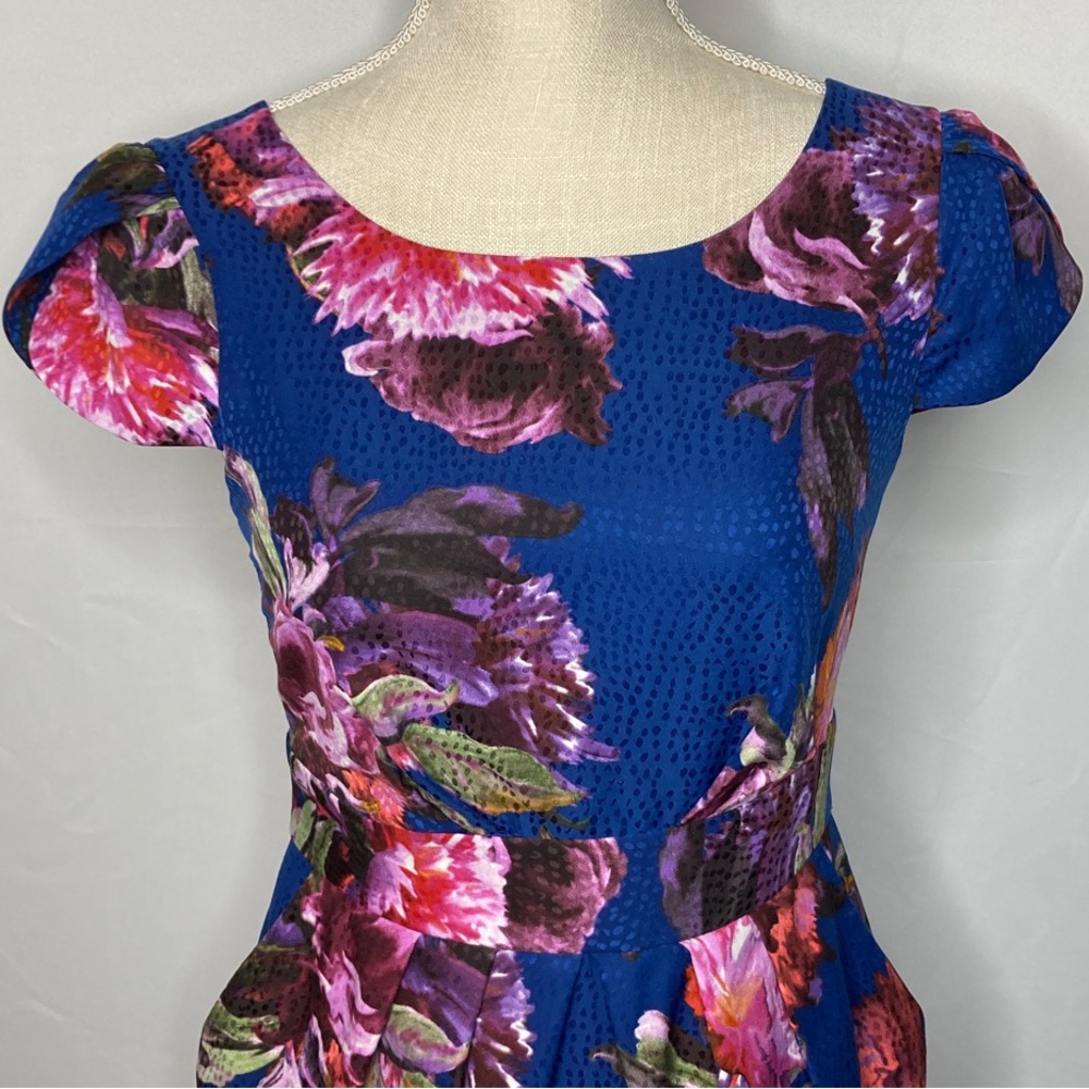 Anthropologie Moulinette Soeurs Rosada Blue Floral Dress - Picture 7 of 14